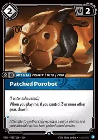 Patched Porobot - VEN-058-p - Promotional Cards - Riftbound card